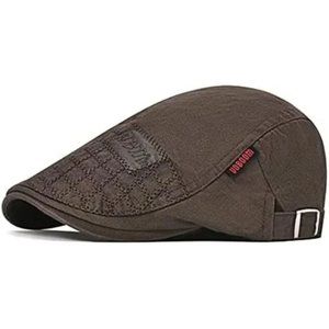 New Men Cotton Adjustable Newsboy Beret Ivy Cap Coffee